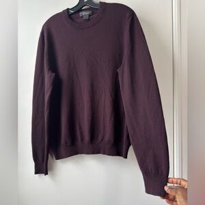 Bloomingdale's Marino Wool Men's Dark Purple Crewneck Sweater